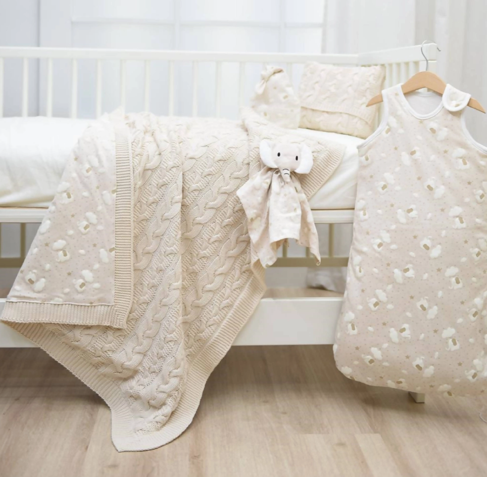 Baby Elephant Sleeping Bag Set – 5 Piece Newborn Set