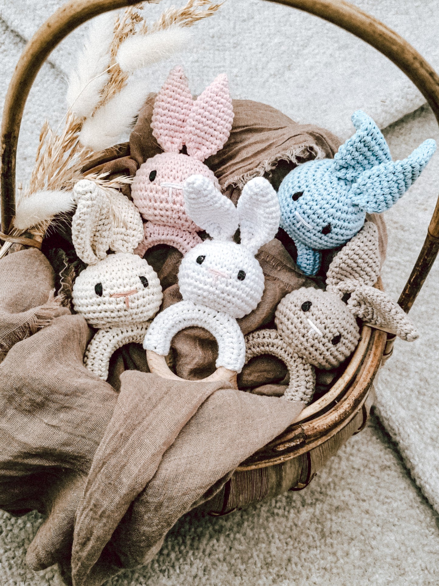 Knitted Bunny Rattle