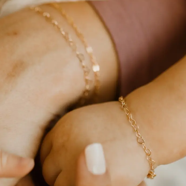 Mommy & Me- Love 14k Gold Bracelet