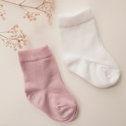 Bamboo Socks 2-pack Dusty Pink