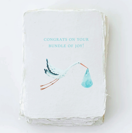 "Bundle of Joy" Baby Boy Congratulations Greeting Card