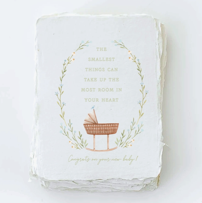 "Congrats On Your New Baby" Bassinet Greeting Card