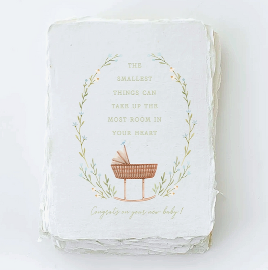 "Congrats On Your New Baby" Bassinet Greeting Card