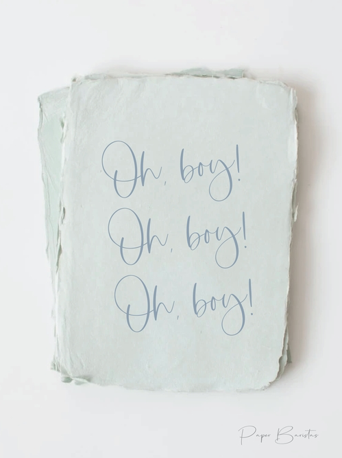 "Oh Boy" Baby Shower Greeting Card