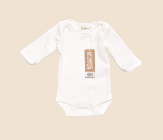 Natural Long Sleeve Baby Body - Pack of 3