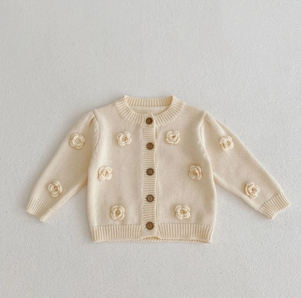 Knitted Flower Sweater