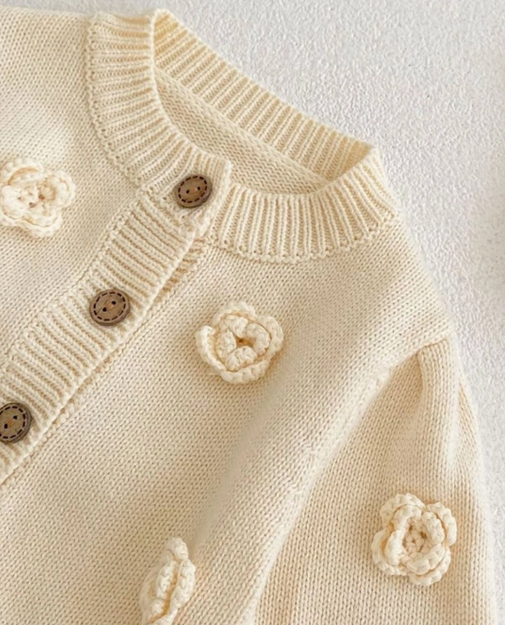 Knitted Flower Sweater