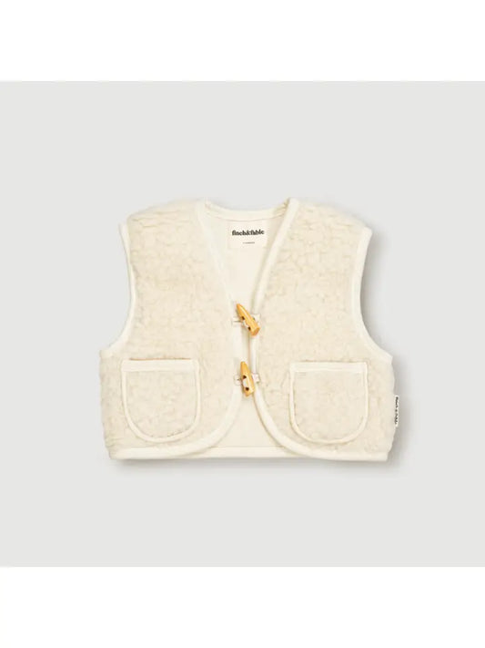 Wool Sherpa Vest - Milk